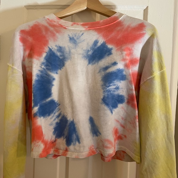 ZARA CROPPED TIE DYE SWEATSHIRT